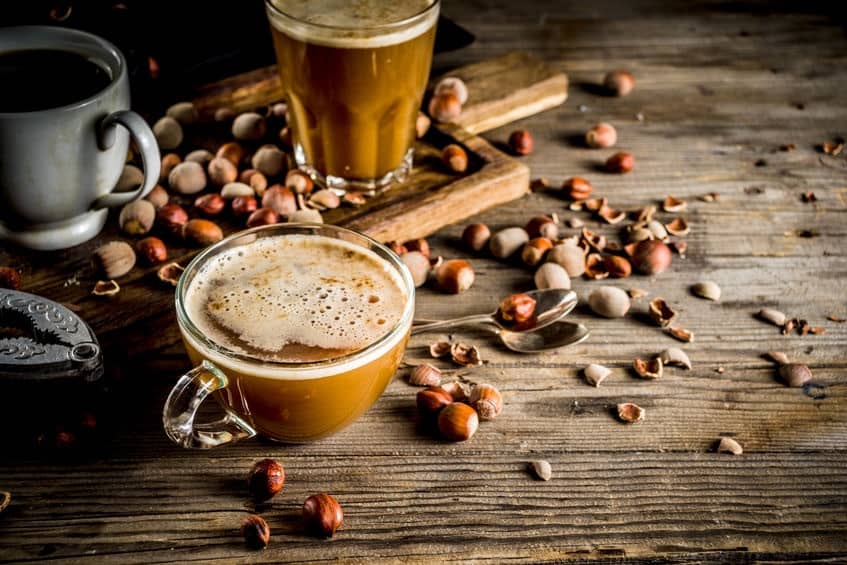 Hazelnut syrup latte coffee Starbucks