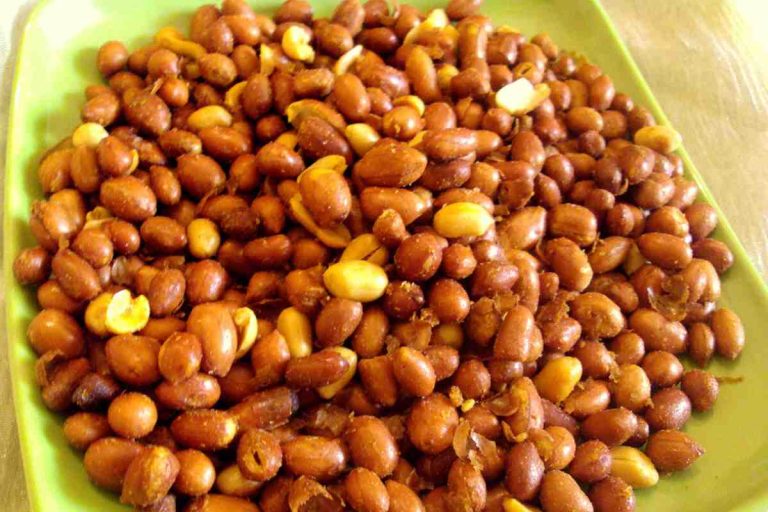 Roasted peanuts protein per 100g