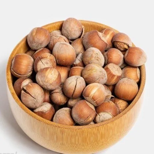 raw hazelnuts in shell