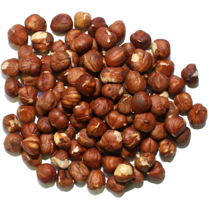 raw hazelnut kernels