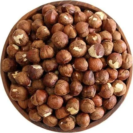 raw hazelnut kernels